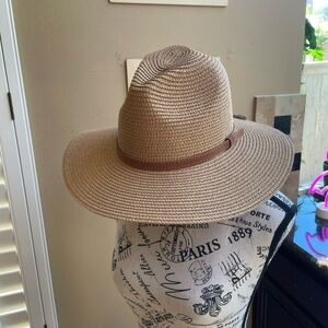 Torrid Straw Fedora with Tan Trim